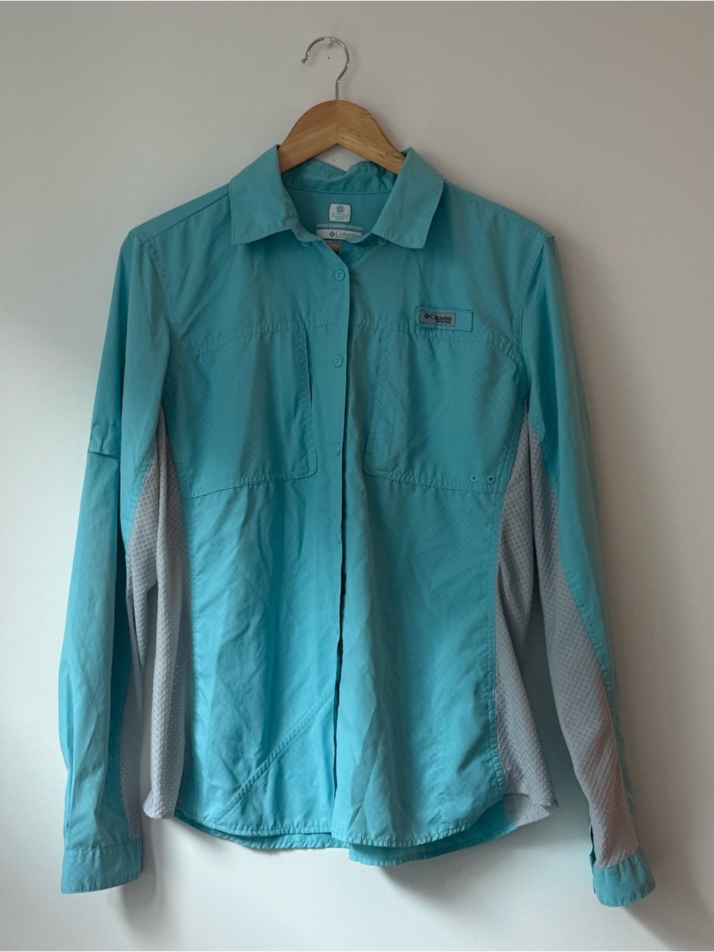 Columbia PFG Omni-Freeze Zero Women’s Large Blue Fishing Shirt